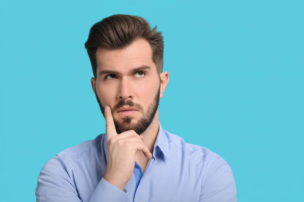 Man contemplating sexual performance concerns