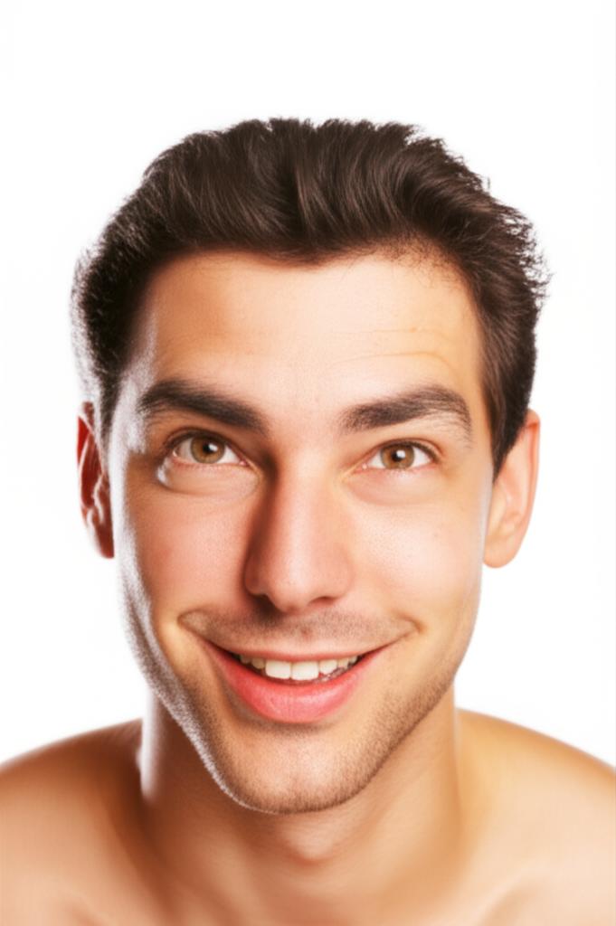 Man looking confident and happy, smiling